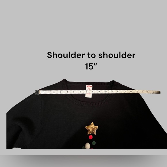 Holiday Time, Women’s Large, Christmas Pullover Sweater, Colorful Xmas Tree - Picture 5 of 12